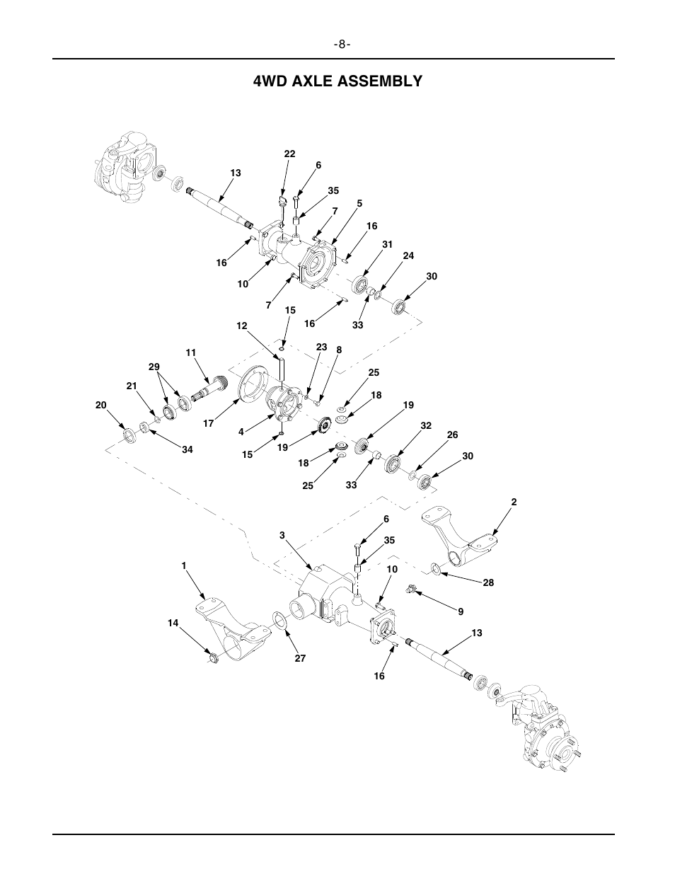 4wd axle assembly | Cub Cadet 5234D User Manual | Page 8 / 48