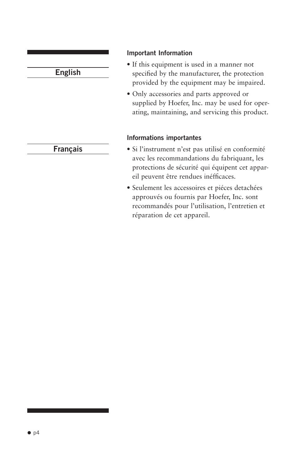 Hoefer FH225V User Manual | Page 12 / 19