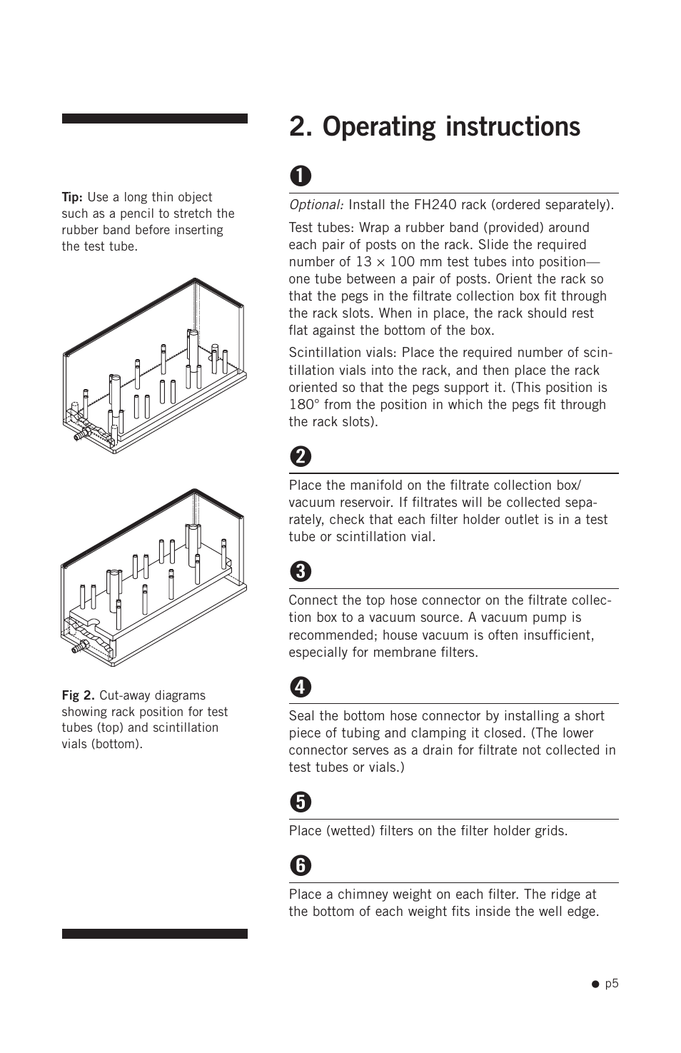 Operating instructions | Hoefer FH225V User Manual | Page 13 / 19