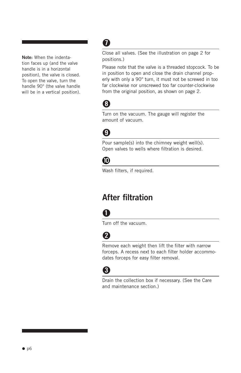 After filtration 1 | Hoefer FH225V User Manual | Page 14 / 19