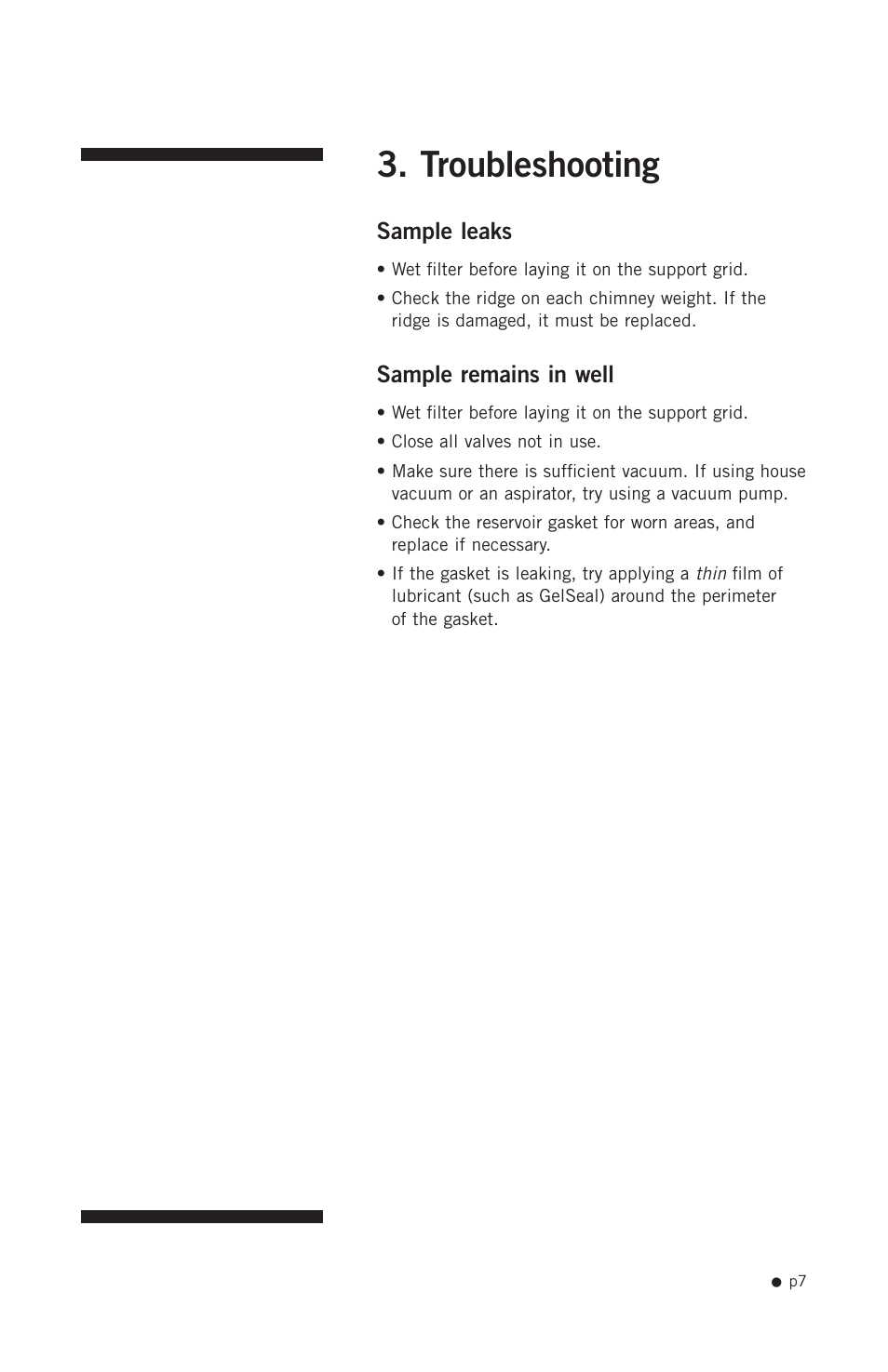 Troubleshooting | Hoefer FH225V User Manual | Page 15 / 19