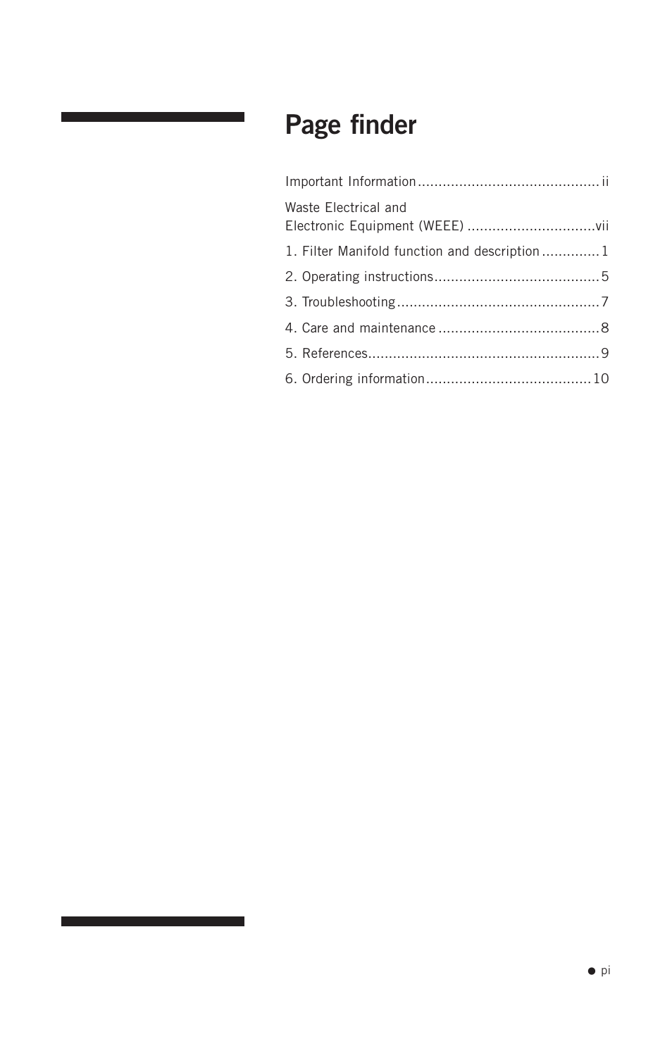 Page finder | Hoefer FH225V User Manual | Page 2 / 19