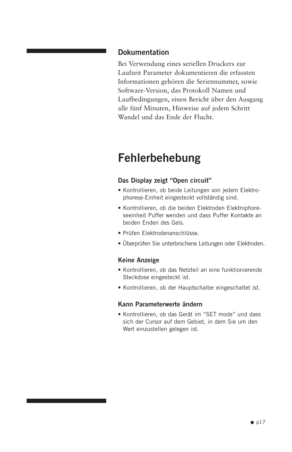 Fehlerbehebung, Dokumentation | Hoefer PS2A200 User Manual | Page 26 / 28