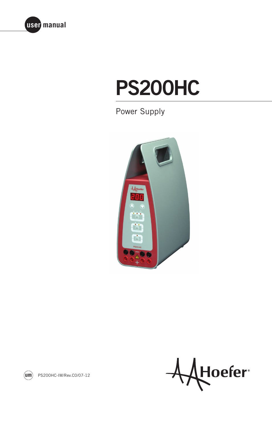 Hoefer PS200HC User Manual | 26 pages