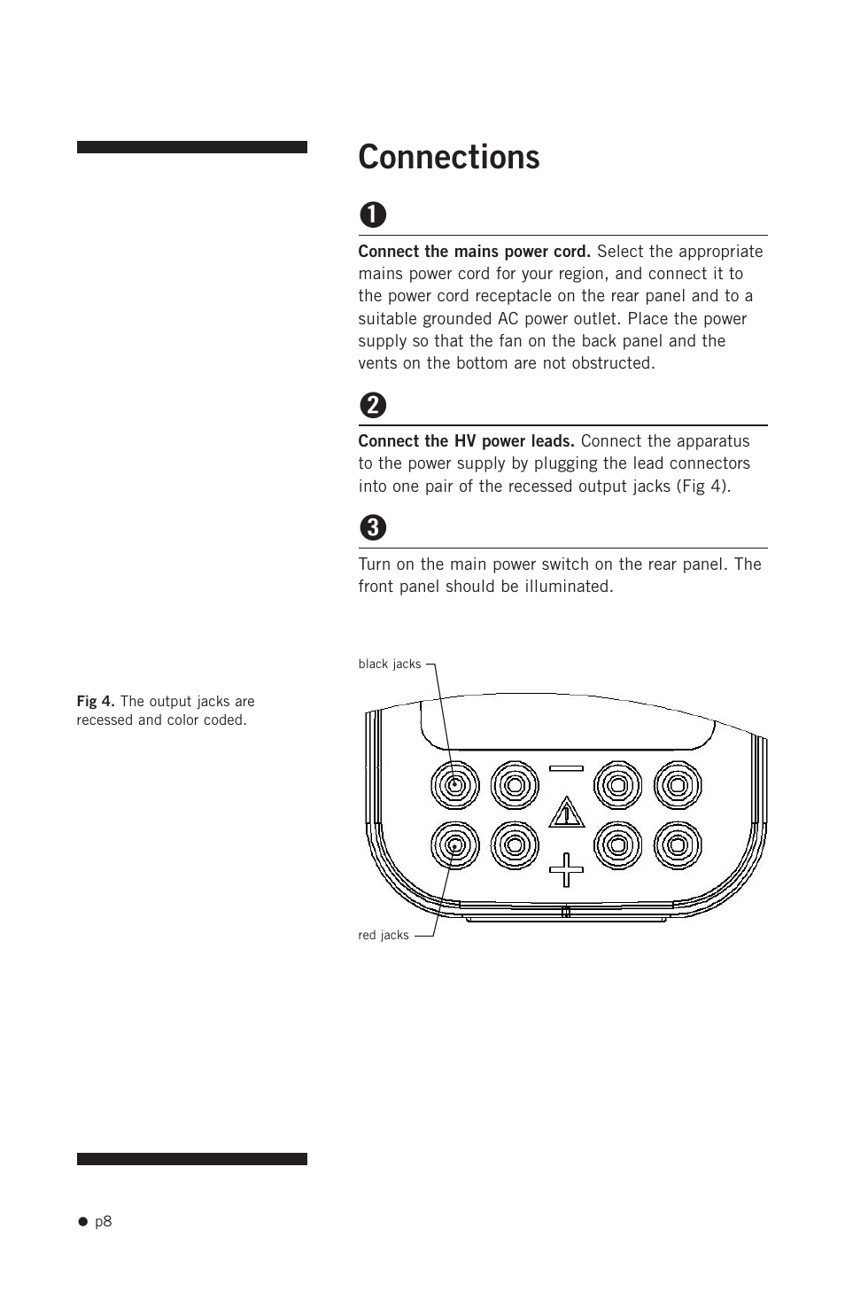 Connections | Hoefer PS200HC User Manual | Page 18 / 26