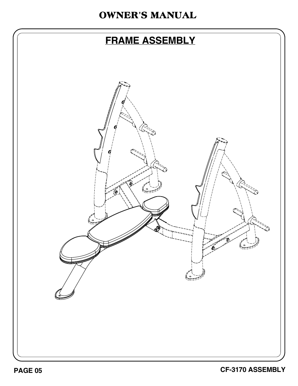 Frame assembly | Hoist Fitness CF-3170 User Manual | Page 6 / 22