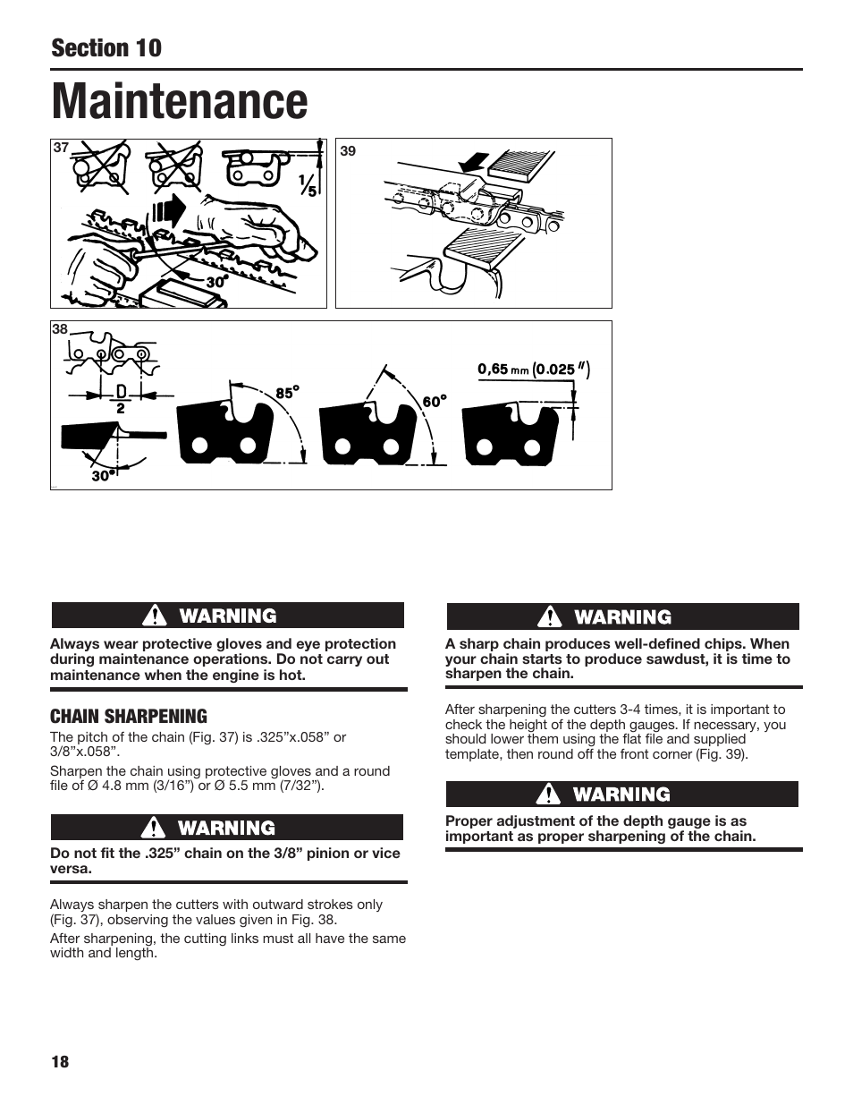 Maintenance | Cub Cadet COMMERCIAL CS5720 User Manual | Page 18 / 24