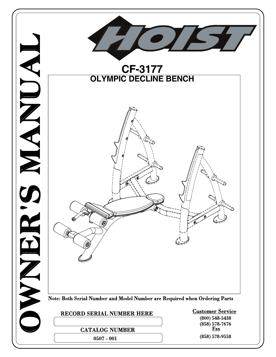 Hoist Fitness CF-3177 User Manual | 26 pages