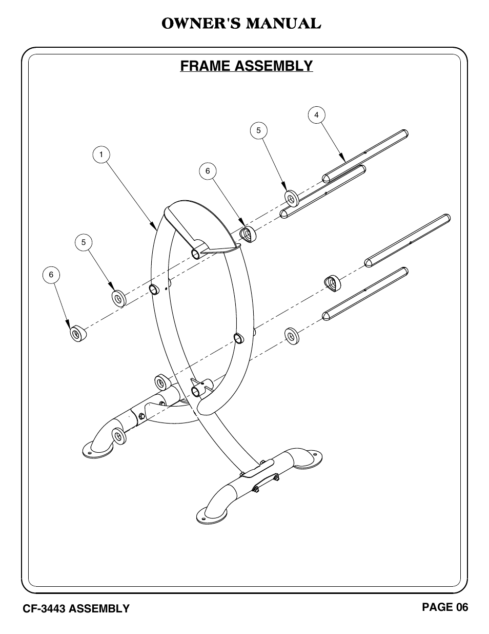 Frame assembly owner's manual | Hoist Fitness CF-3443 User Manual | Page 7 / 23