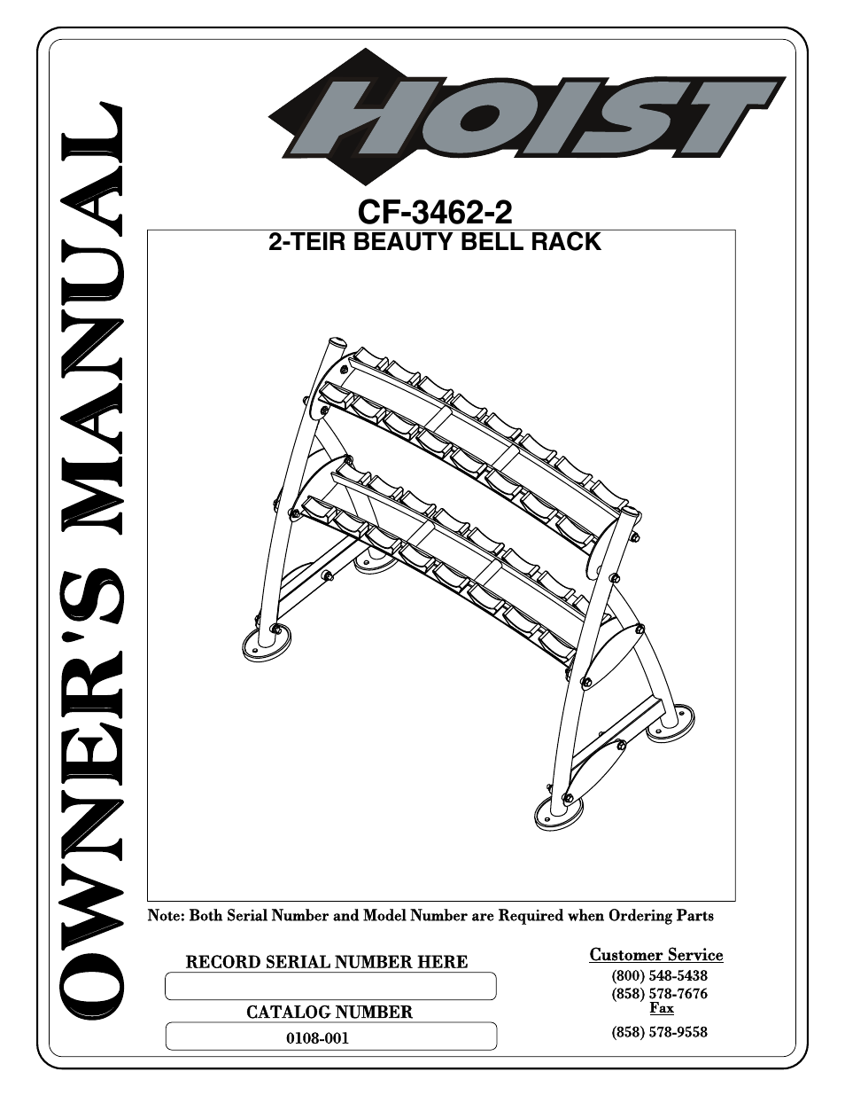 Hoist Fitness CF-3462-2 User Manual | 20 pages