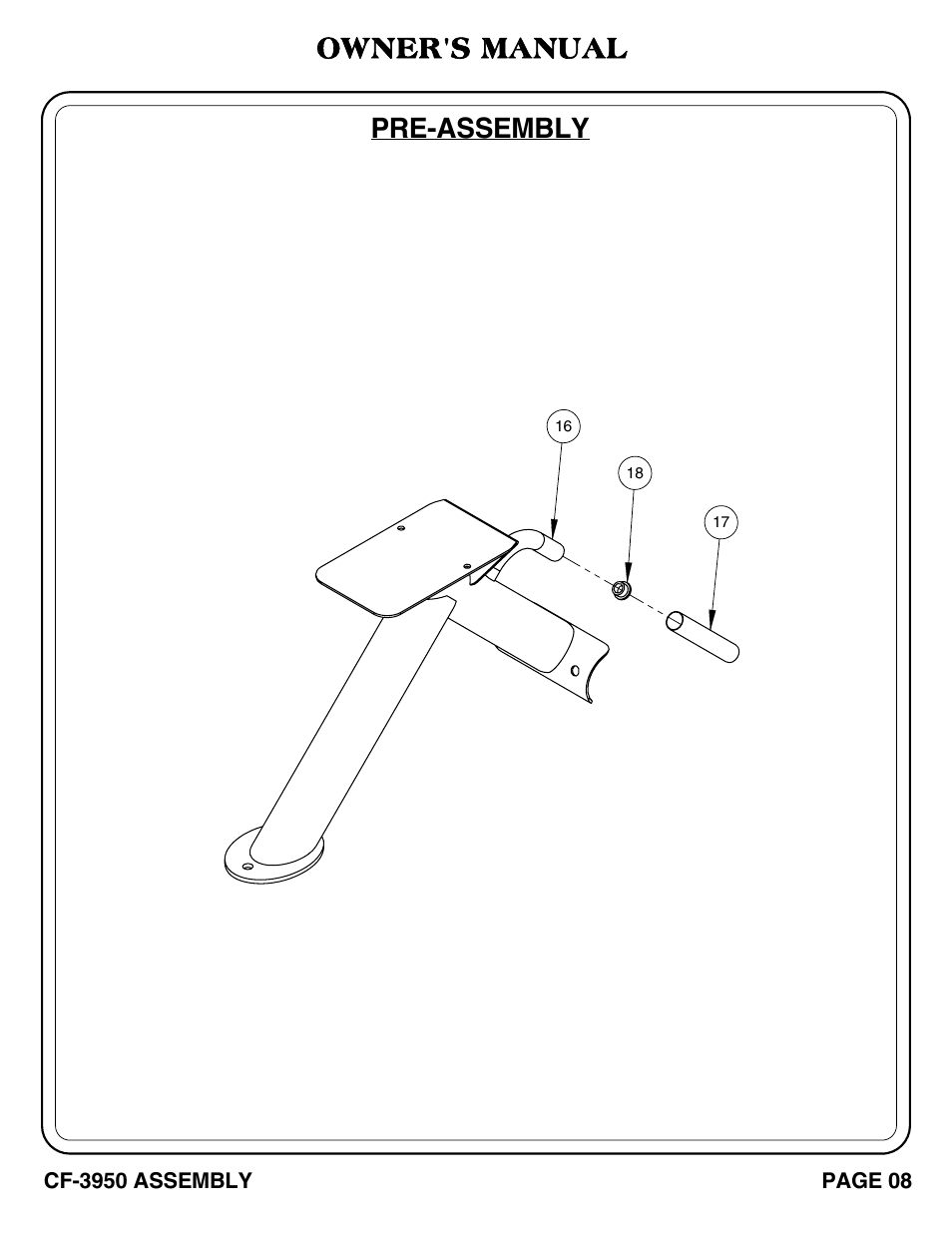 Pre-assembly owner's manual | Hoist Fitness CF-3950 User Manual | Page 9 / 22