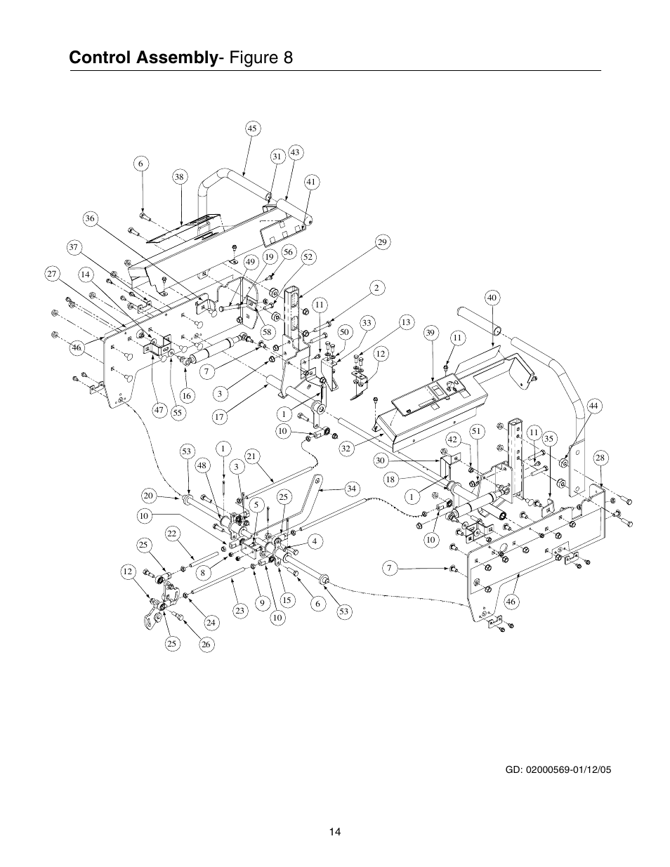 Control assembly - figure 8 | Cub Cadet 53AB5BBP750 User Manual | Page 14 / 28