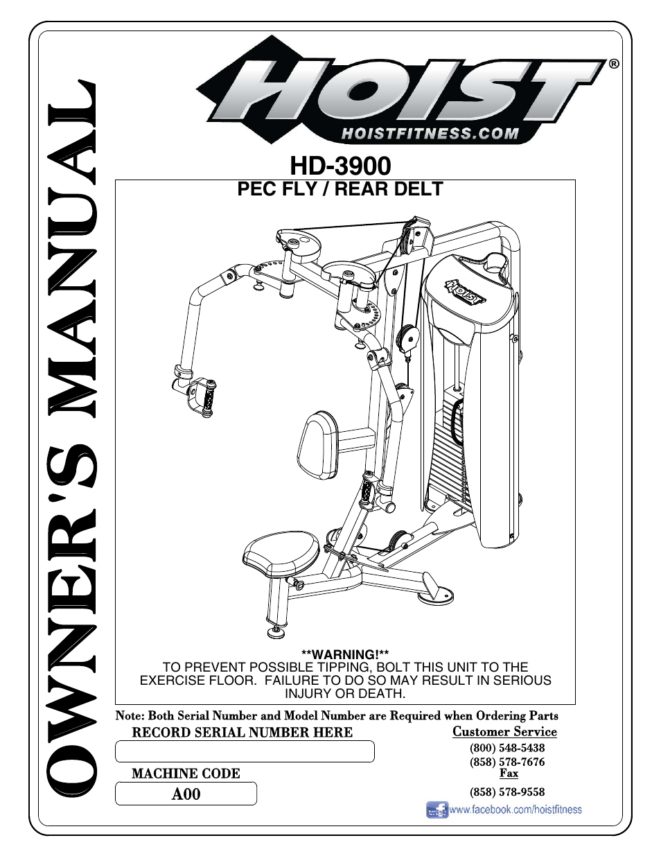 Hoist Fitness HD-3900 User Manual | 37 pages