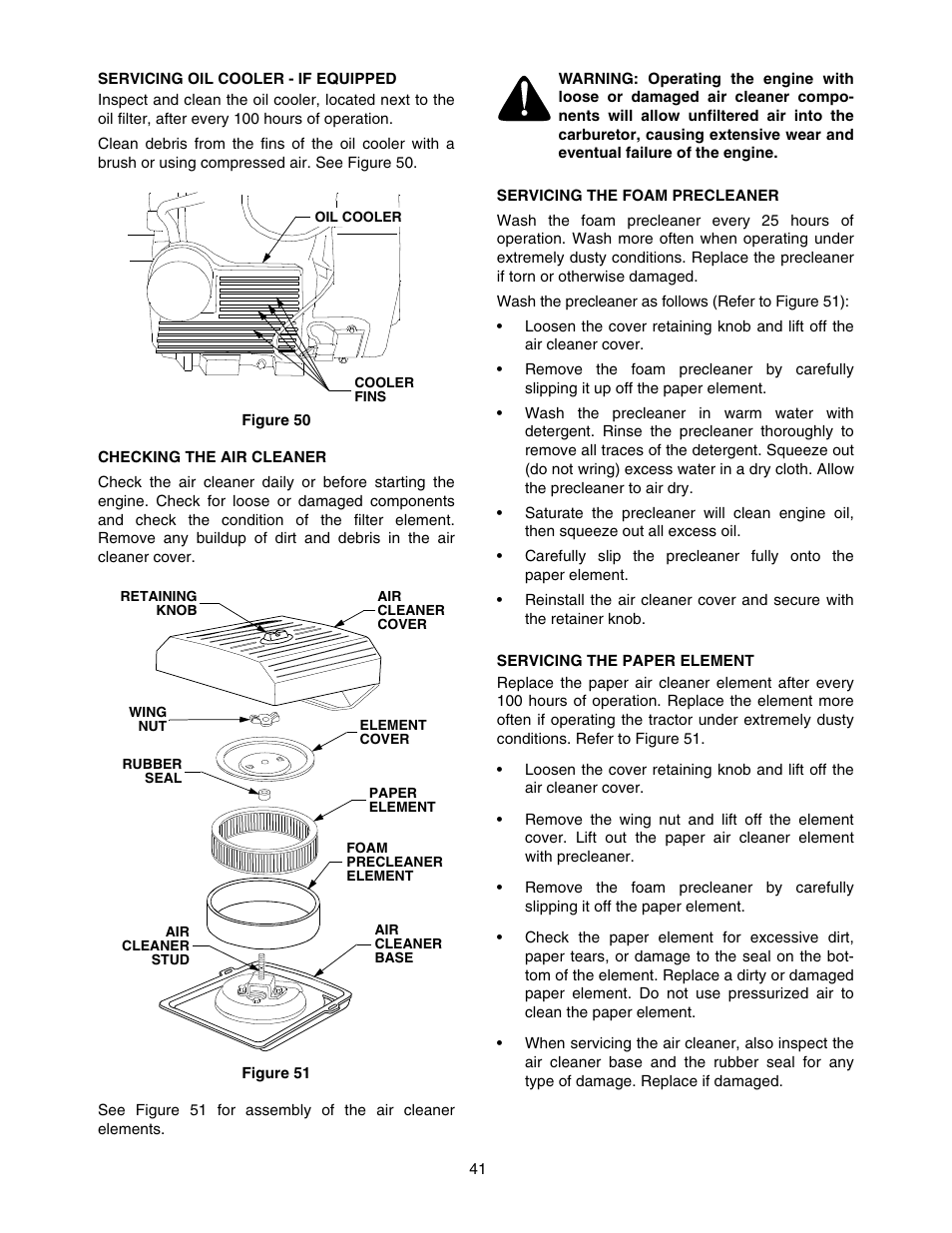 Cub Cadet TRACTOR 5252 User Manual | Page 41 / 56
