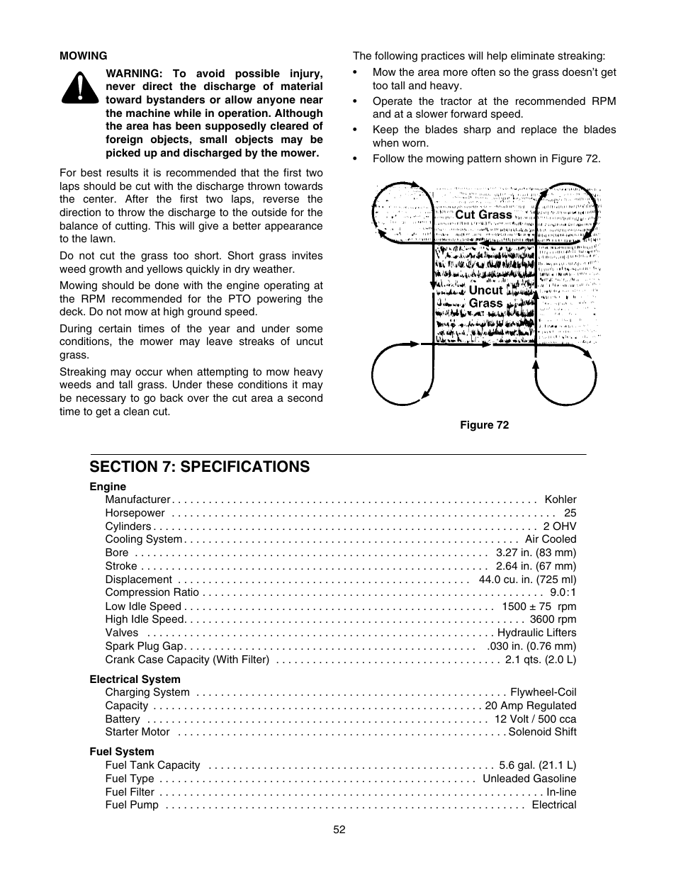 Cub Cadet TRACTOR 5252 User Manual | Page 52 / 56