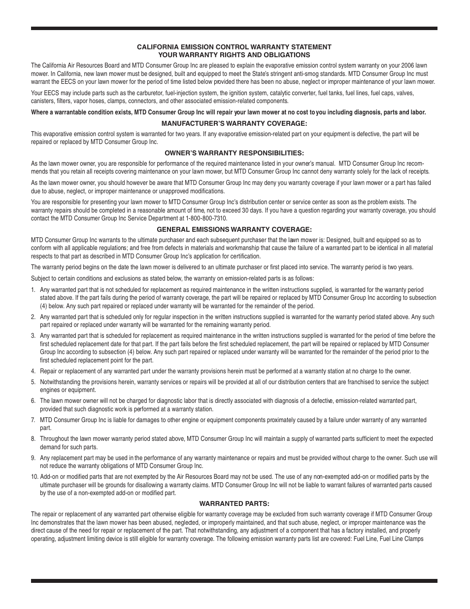 Cub Cadet TRACTOR 5252 User Manual | Page 55 / 56