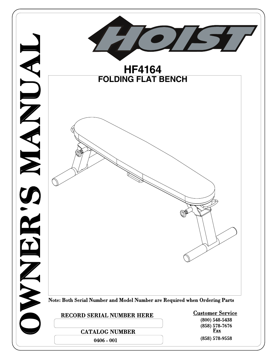 Hoist Fitness HF4164 User Manual | 13 pages