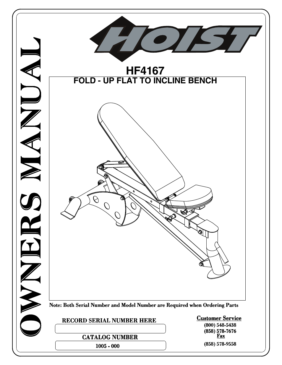 Hoist Fitness HF4167 User Manual | 37 pages