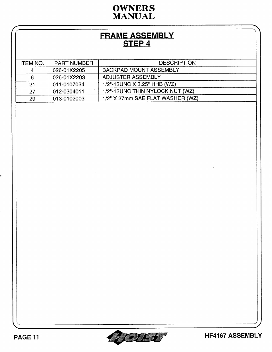 Hoist Fitness HF4167 User Manual | Page 12 / 37