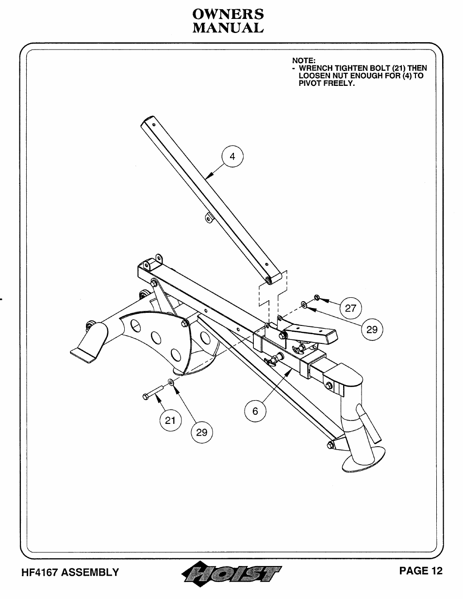 Hoist Fitness HF4167 User Manual | Page 13 / 37