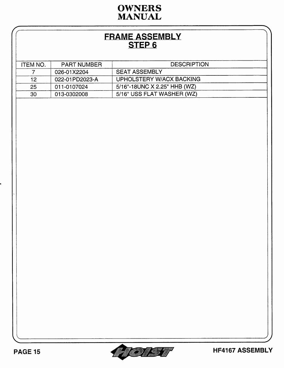 Hoist Fitness HF4167 User Manual | Page 16 / 37