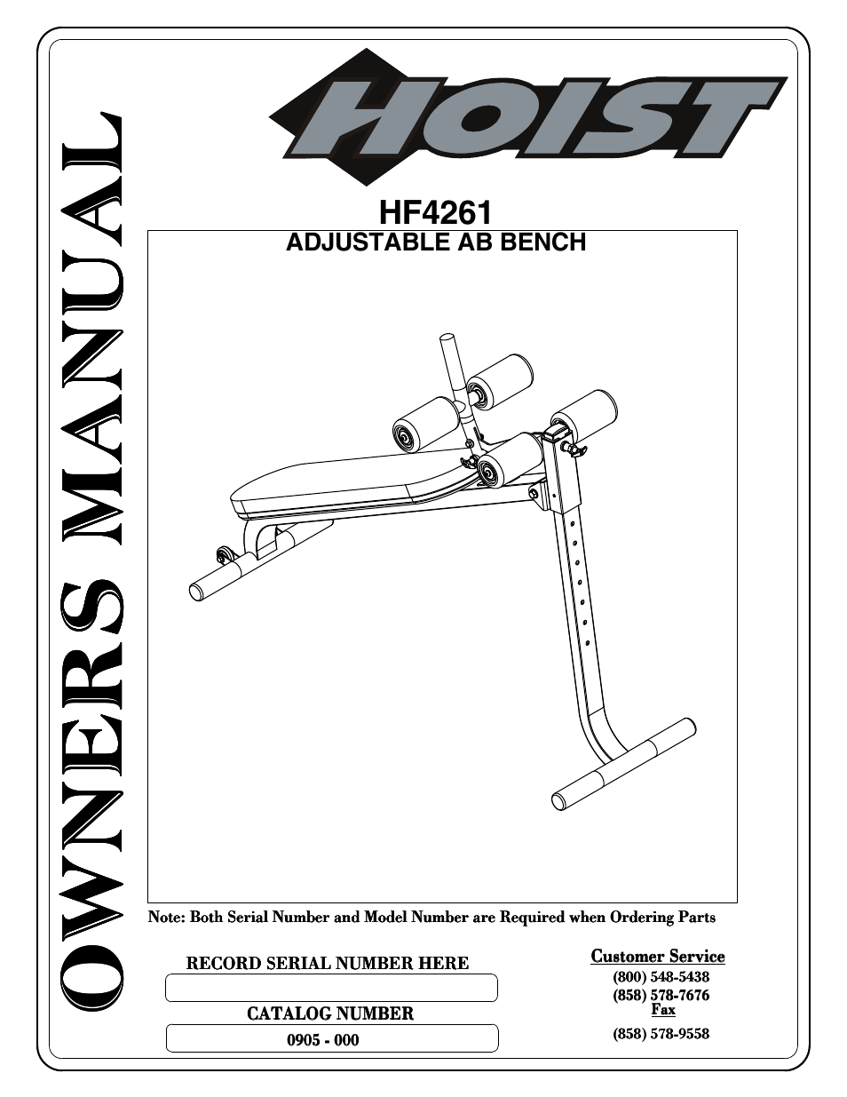 Hoist Fitness HF4261 User Manual | 23 pages