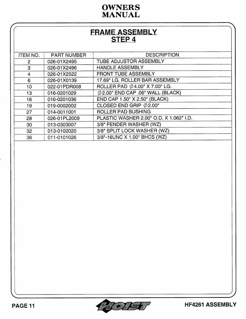 Hoist Fitness HF4261 User Manual | Page 12 / 23