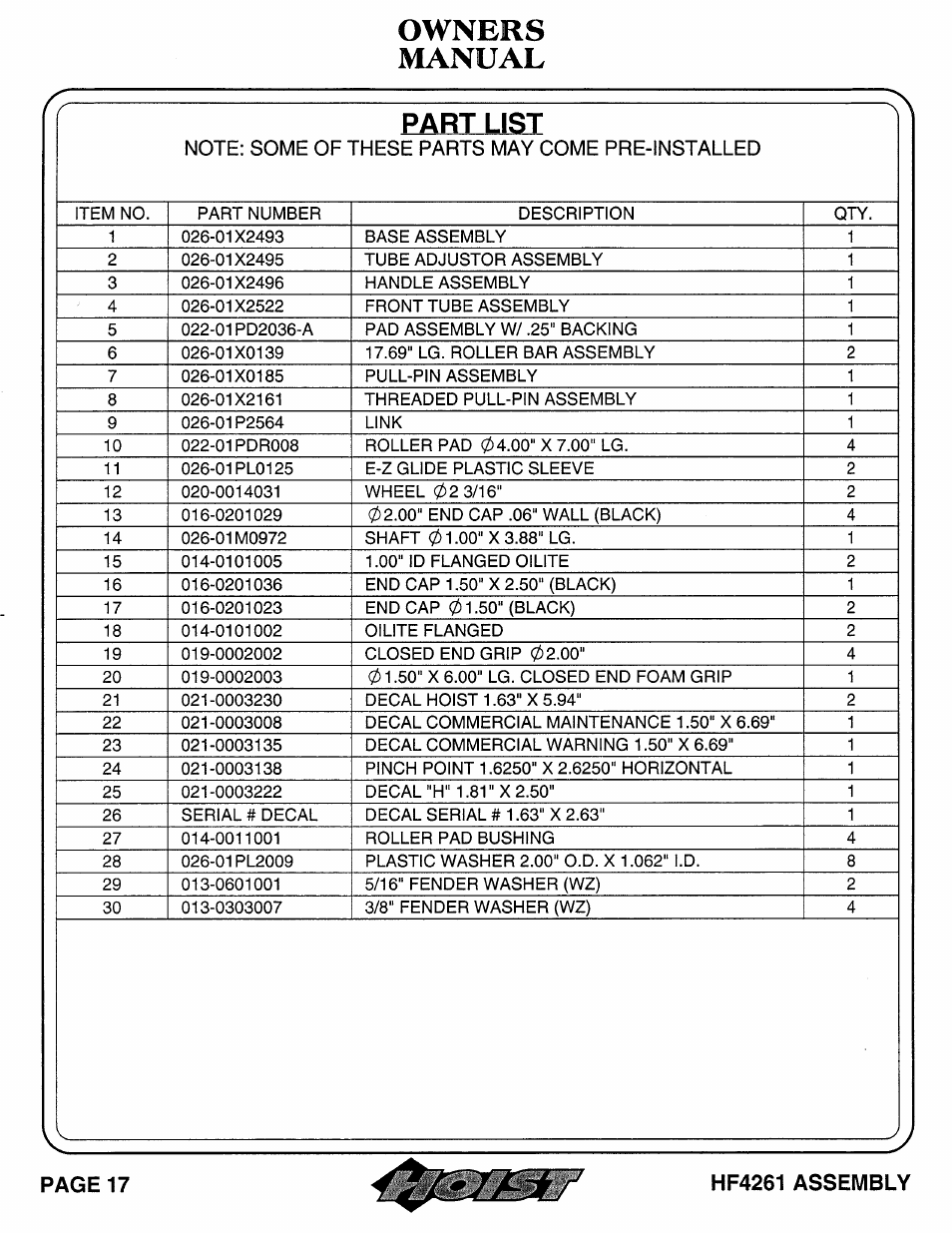 Hoist Fitness HF4261 User Manual | Page 18 / 23