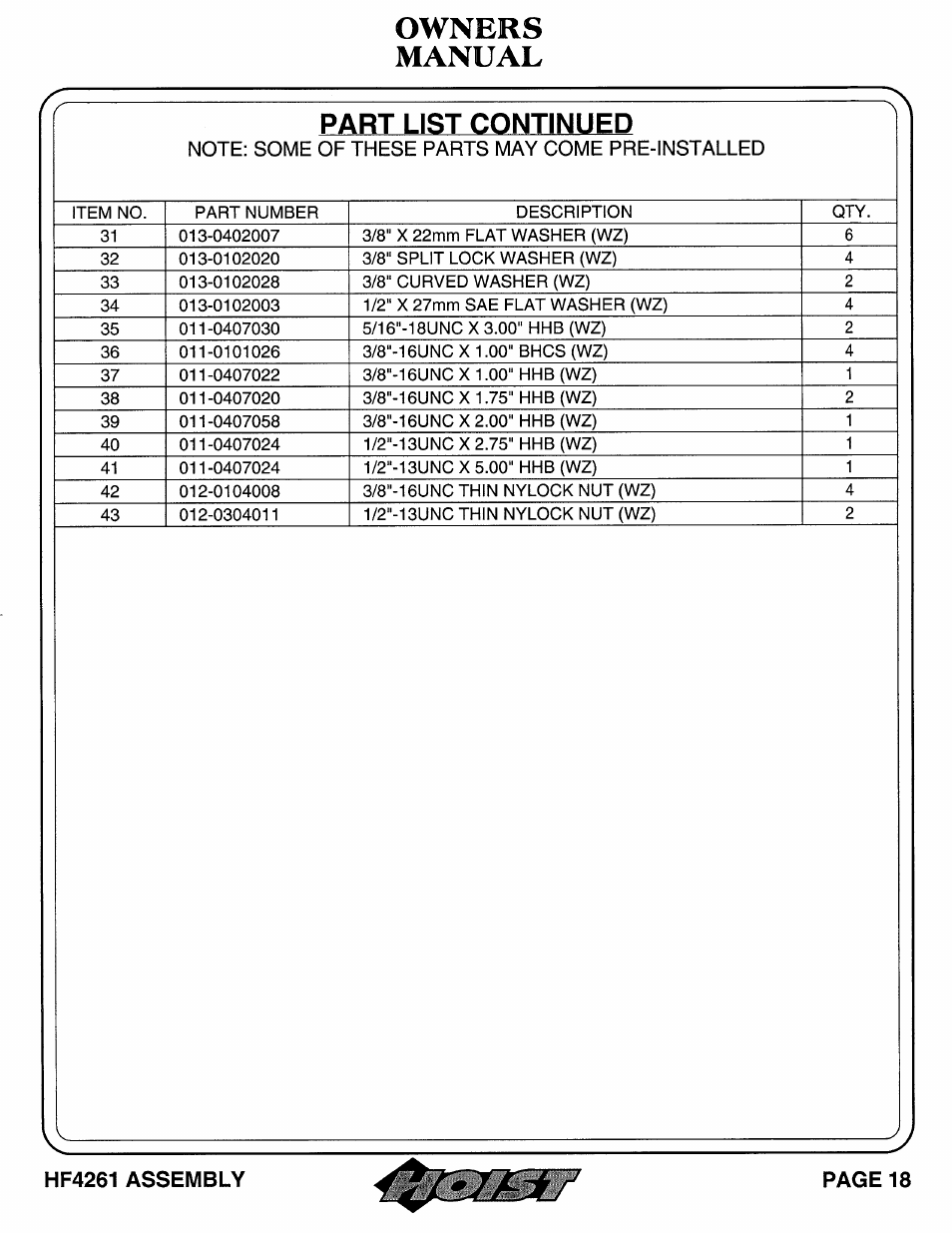 Hoist Fitness HF4261 User Manual | Page 19 / 23