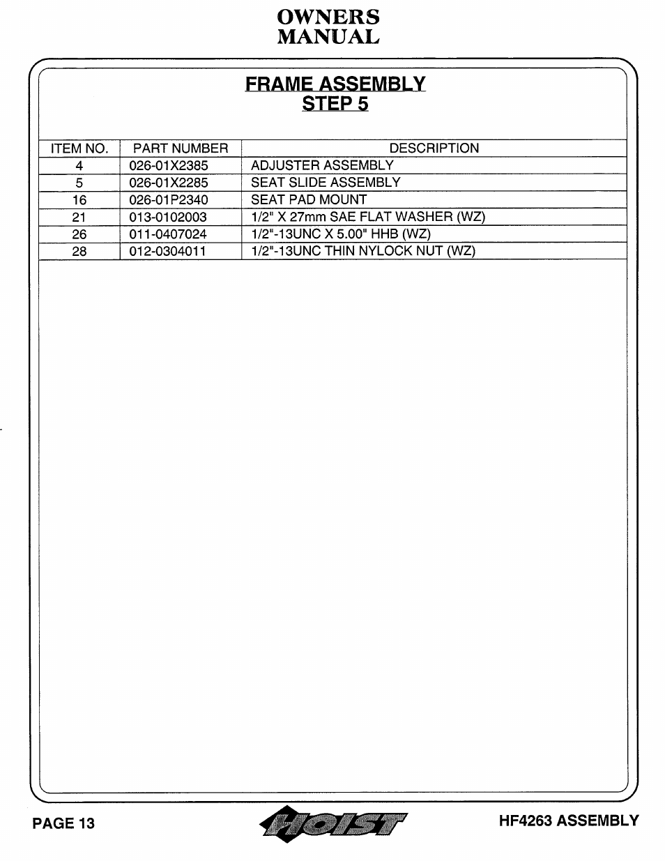 Hoist Fitness HF4263 User Manual | Page 14 / 25