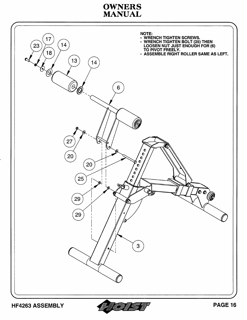 Hoist Fitness HF4263 User Manual | Page 17 / 25