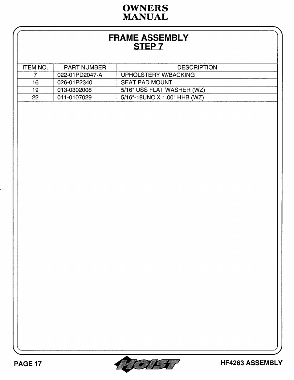 Hoist Fitness HF4263 User Manual | Page 18 / 25
