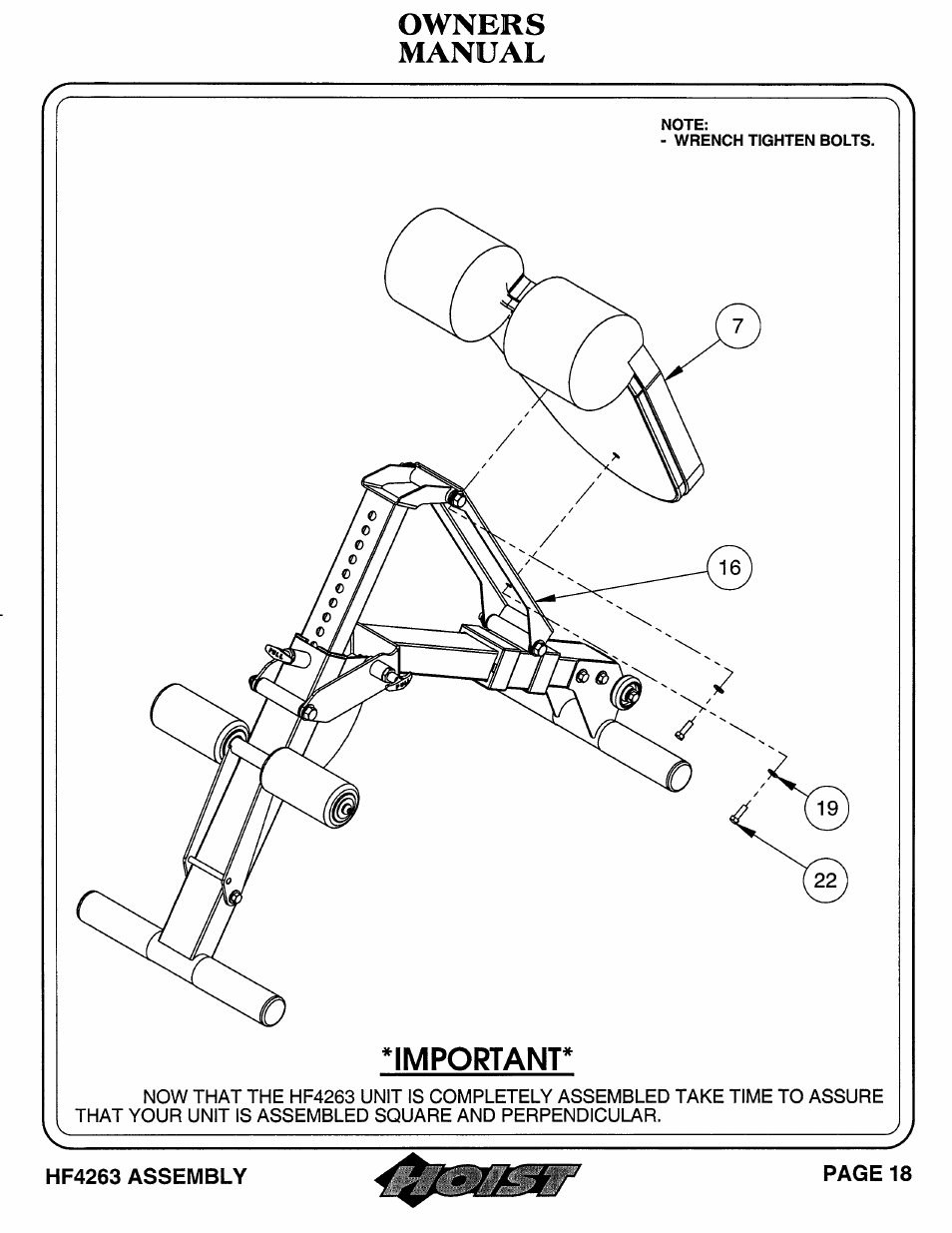 Hoist Fitness HF4263 User Manual | Page 19 / 25