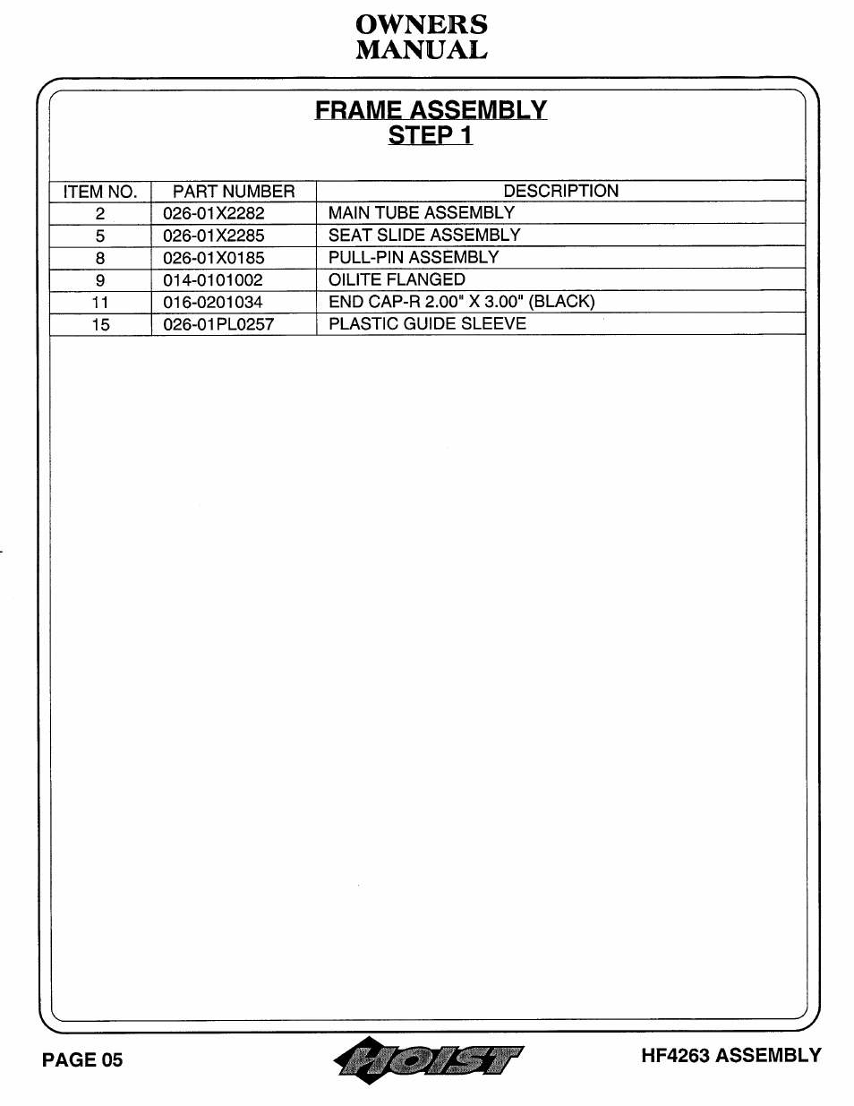 Hoist Fitness HF4263 User Manual | Page 6 / 25