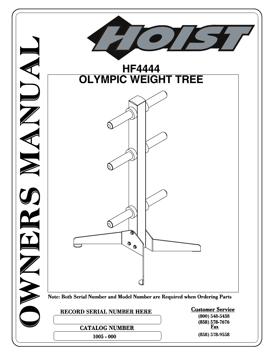 Hoist Fitness HF4444 User Manual | 23 pages