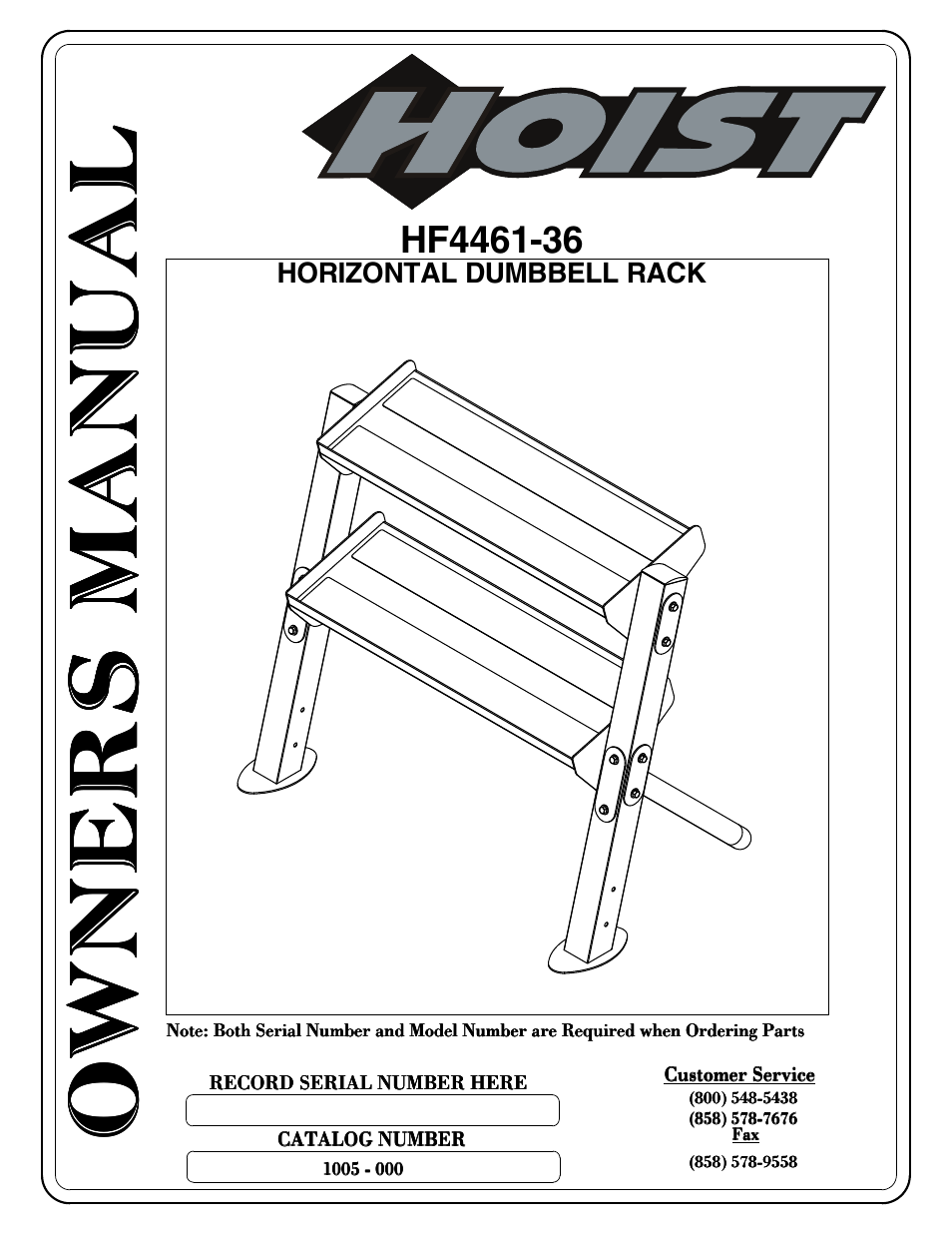 Hoist Fitness HF4461-36 User Manual | 31 pages