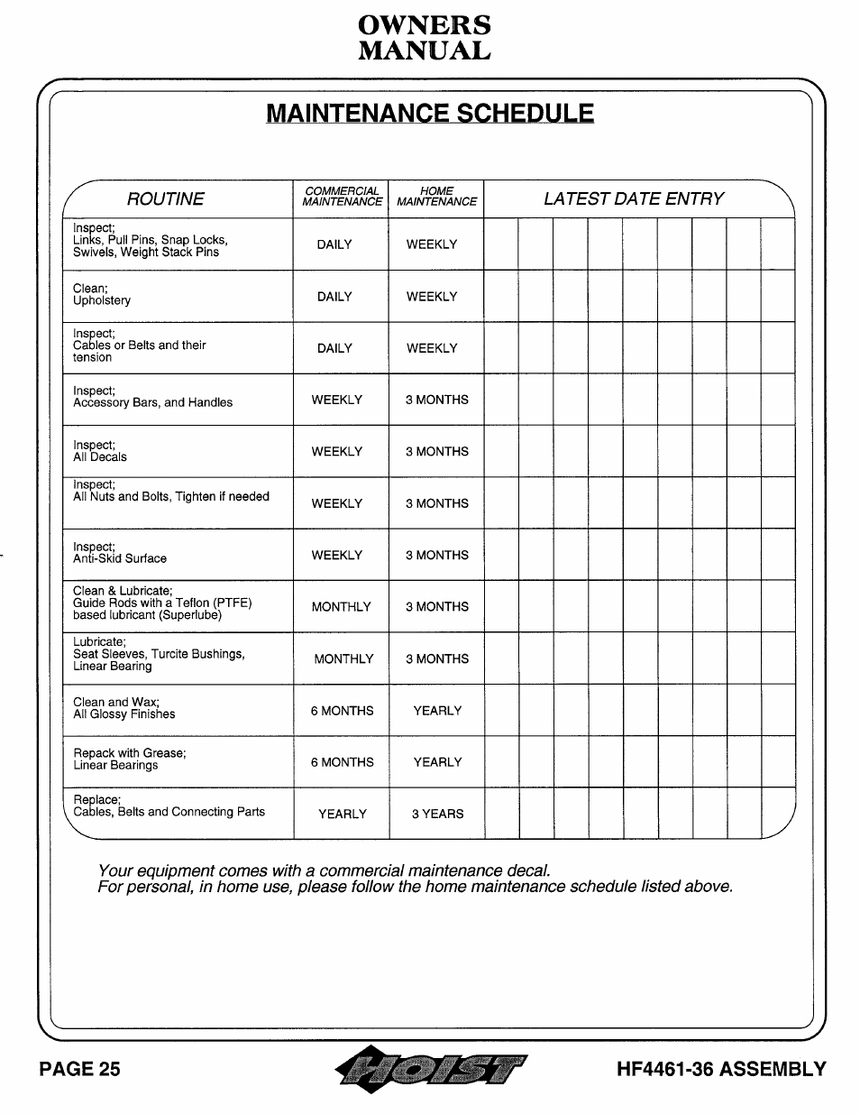 Hoist Fitness HF4461-36 User Manual | Page 26 / 31