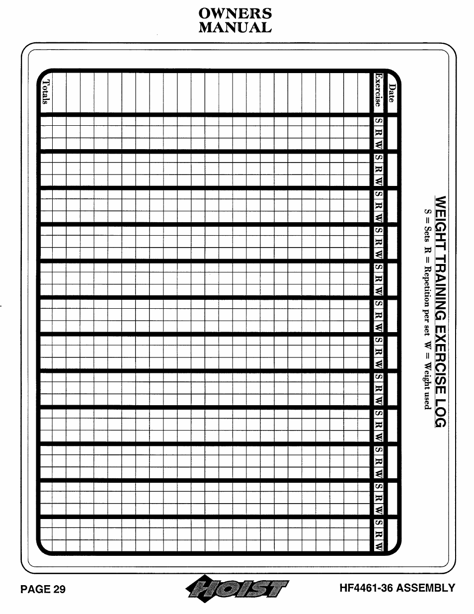 Hoist Fitness HF4461-36 User Manual | Page 30 / 31