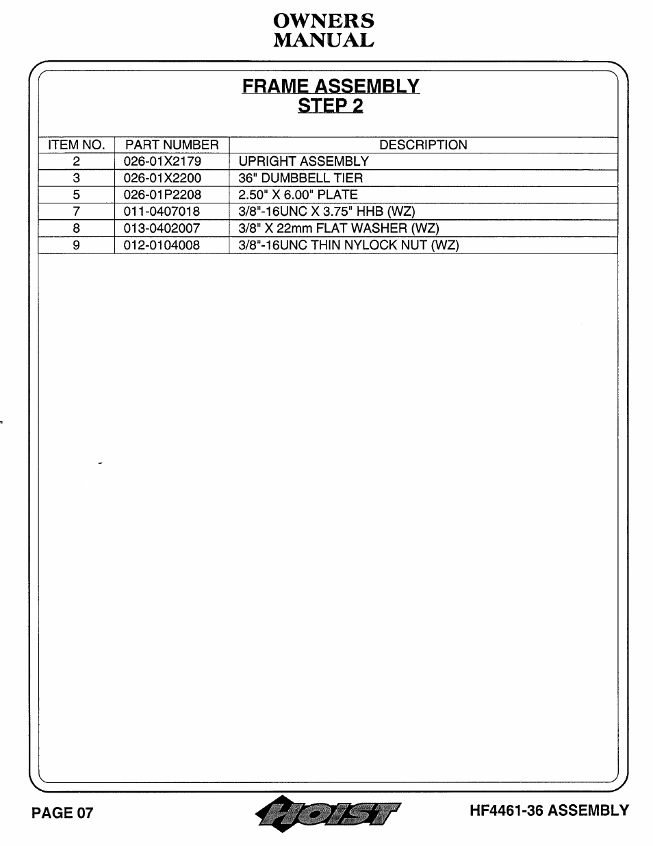 Hoist Fitness HF4461-36 User Manual | Page 8 / 31