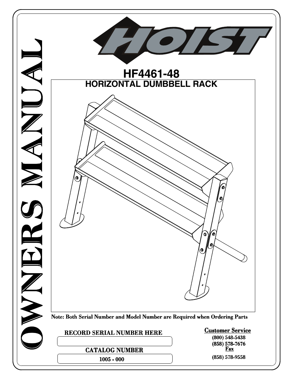 Hoist Fitness HF4461-48 User Manual | 31 pages