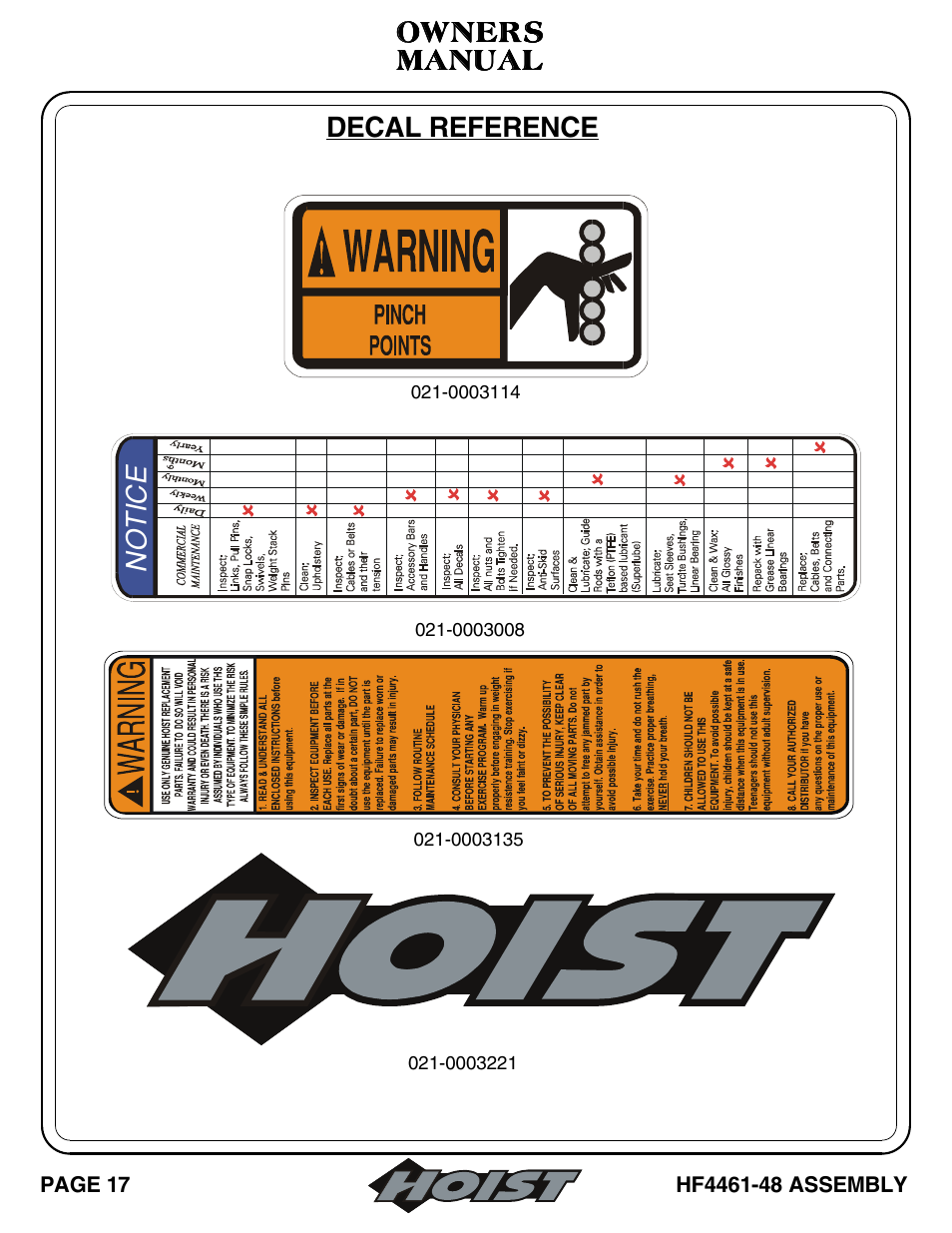 Hoist Fitness HF4461-48 User Manual | Page 18 / 31