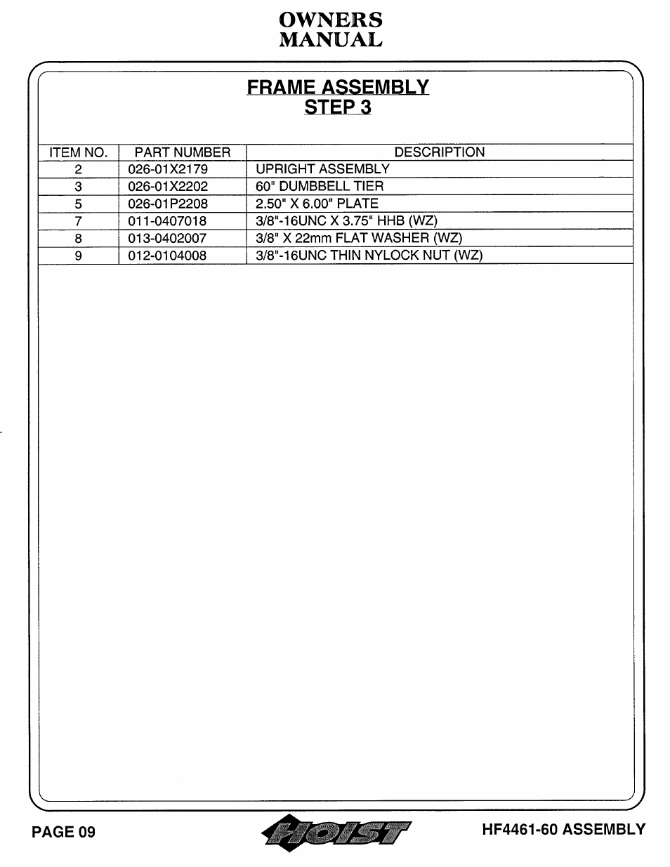 Hoist Fitness HF4461-60 User Manual | Page 10 / 31