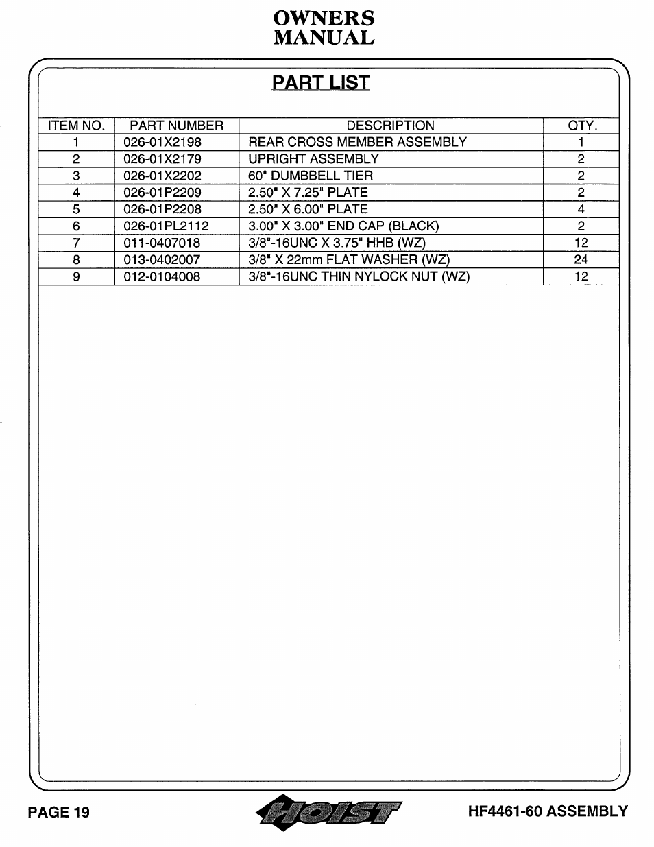 Hoist Fitness HF4461-60 User Manual | Page 20 / 31