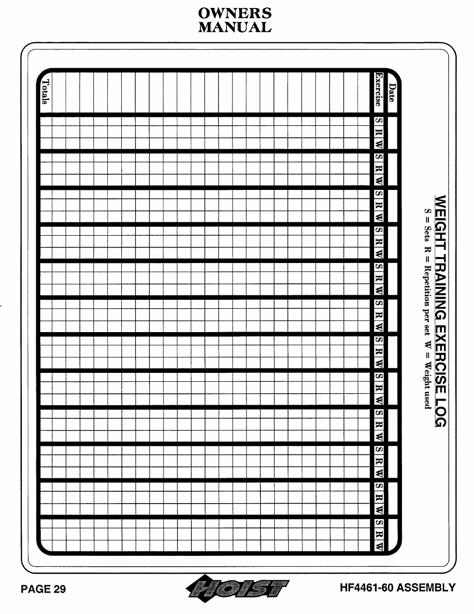 Hoist Fitness HF4461-60 User Manual | Page 30 / 31