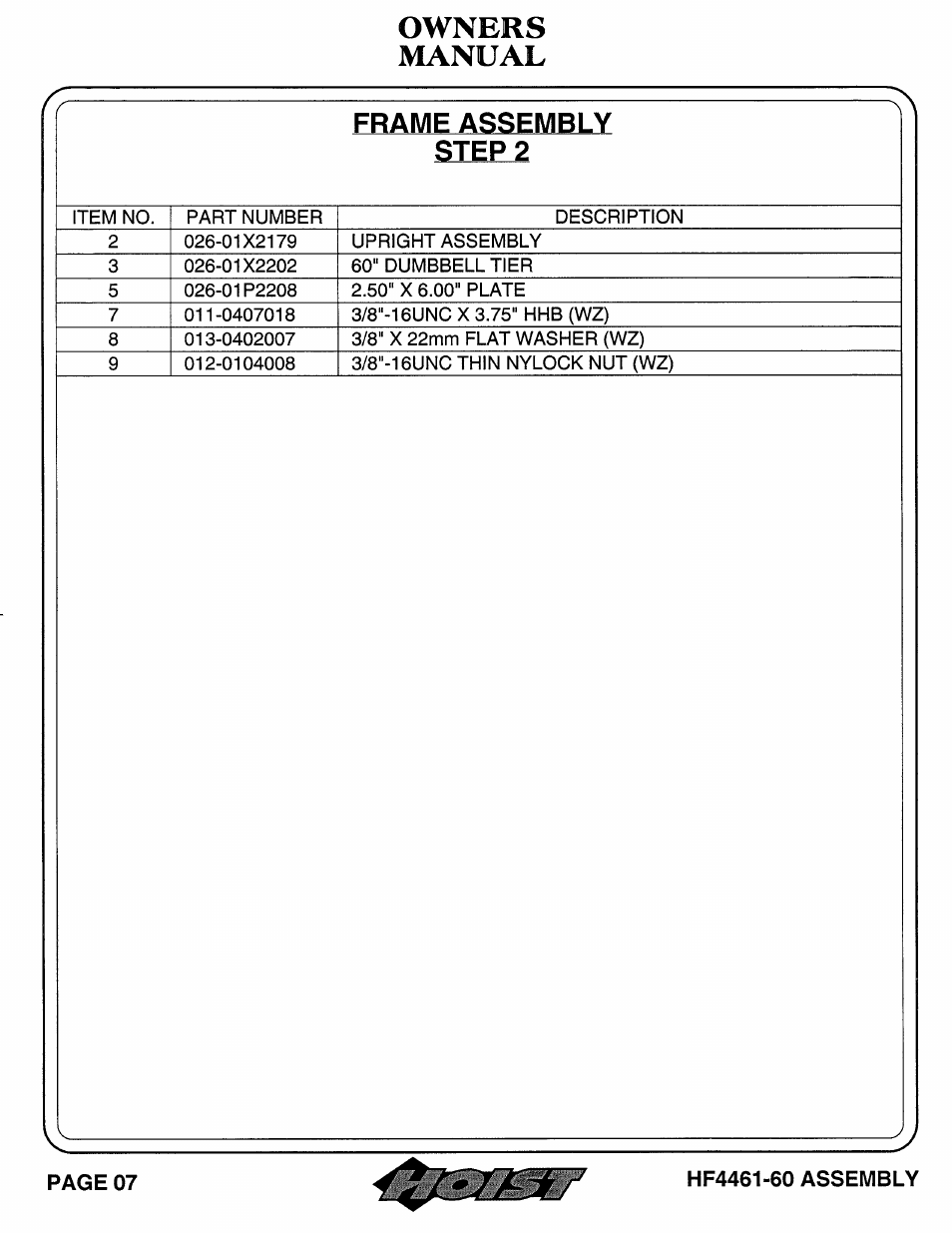 Hoist Fitness HF4461-60 User Manual | Page 8 / 31