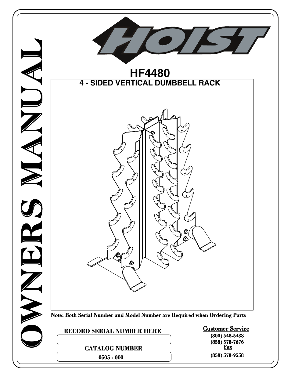 Hoist Fitness HF4480 User Manual | 27 pages