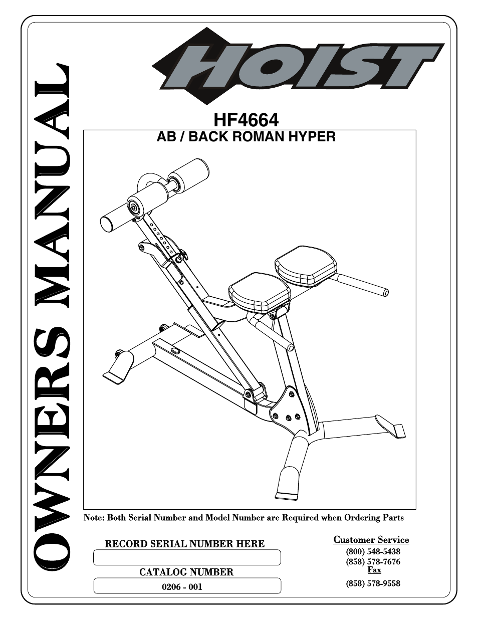 Hoist Fitness HF4664 User Manual | 27 pages