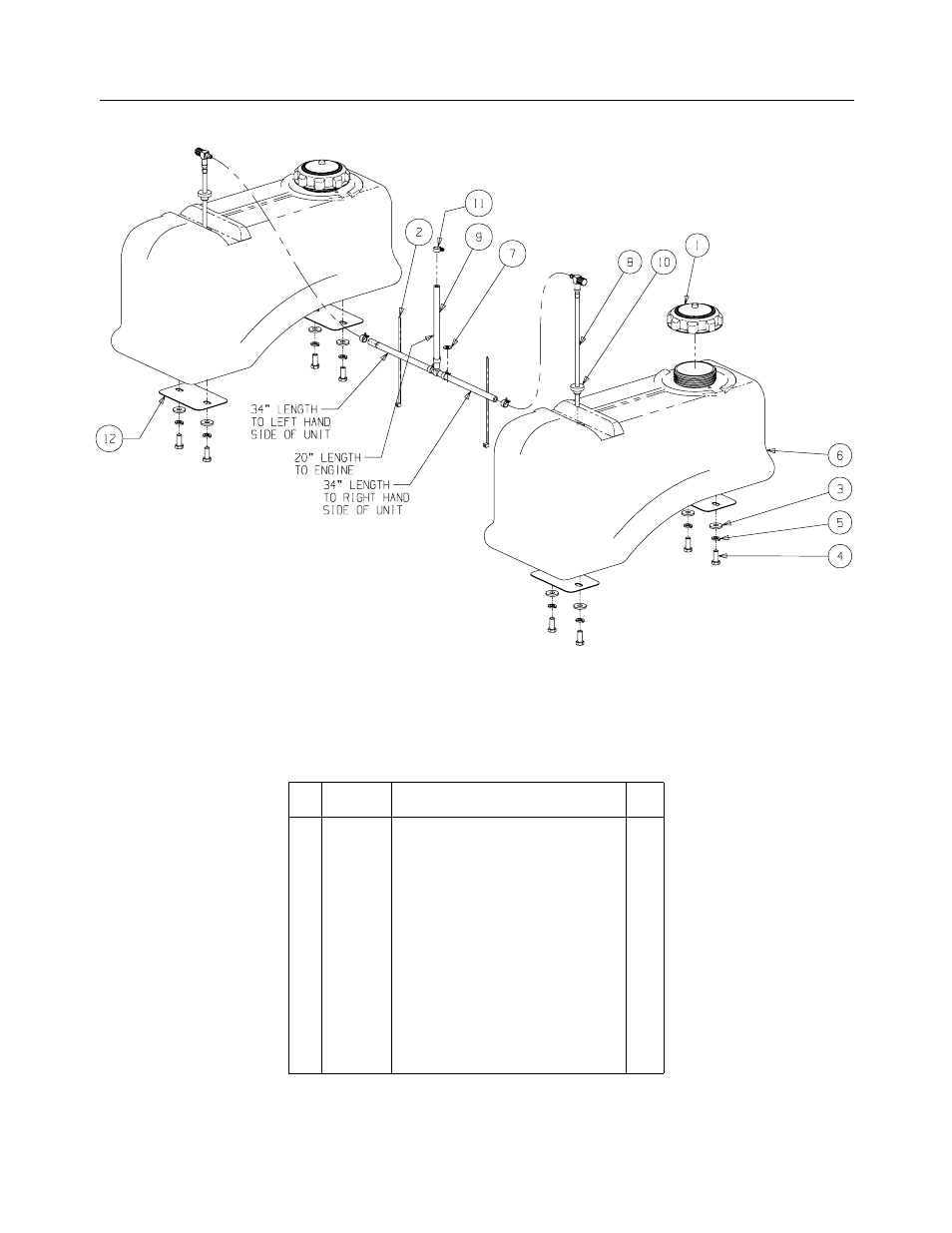 Fuel tank assembly - figure 6 and parts list | Cub Cadet 53AI8CTZ750 User Manual | Page 12 / 28