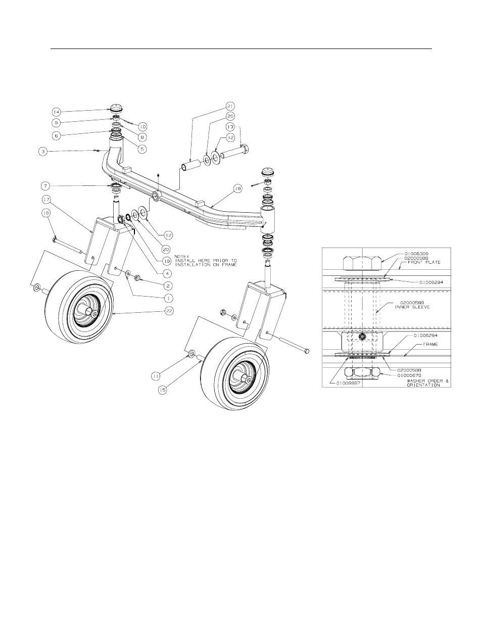 Front caster assembly - figure 8 | Cub Cadet 53AI8CTZ750 User Manual | Page 14 / 28