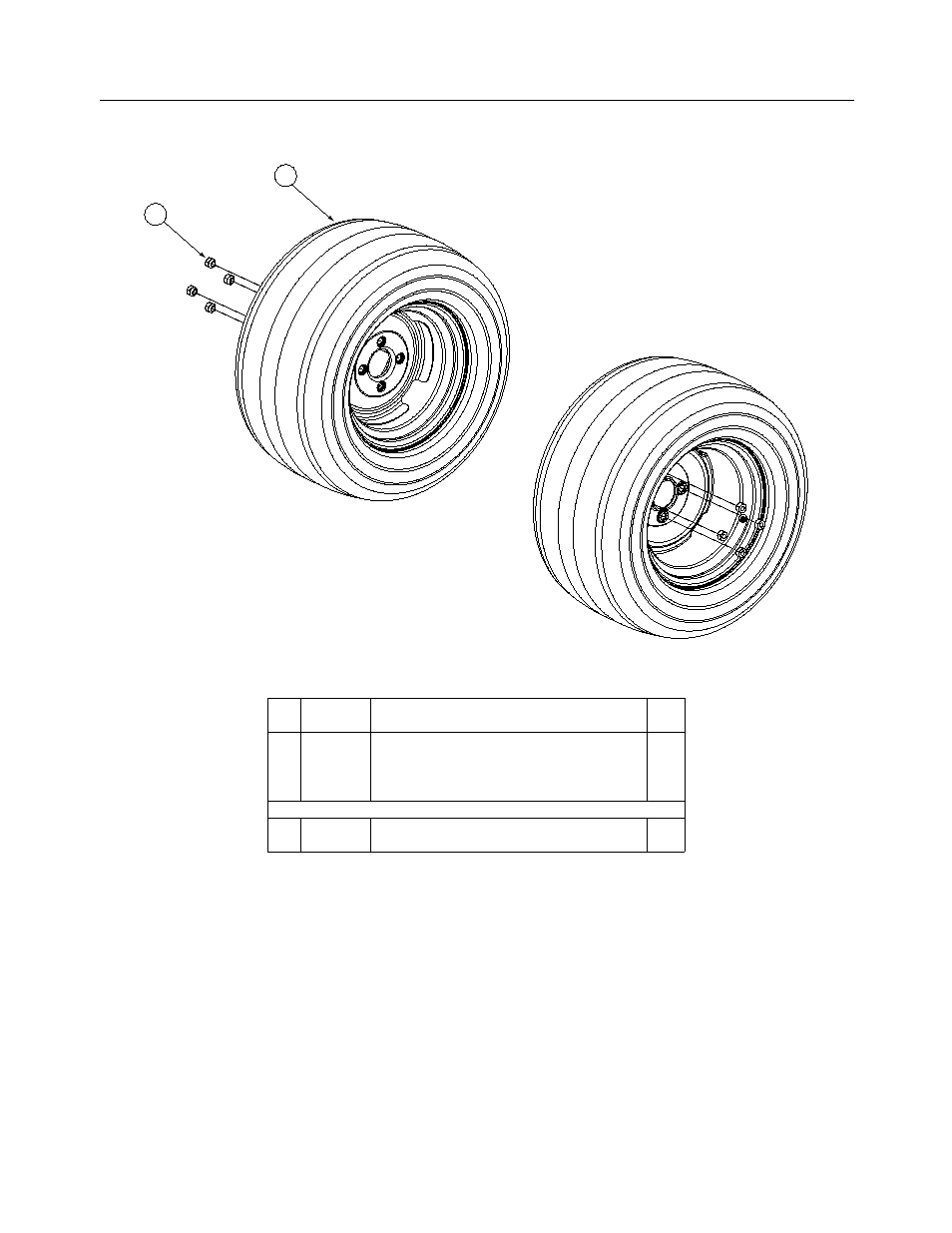 Wheel assembly - figure 10 and parts list | Cub Cadet 53AI8CTZ750 User Manual | Page 18 / 28